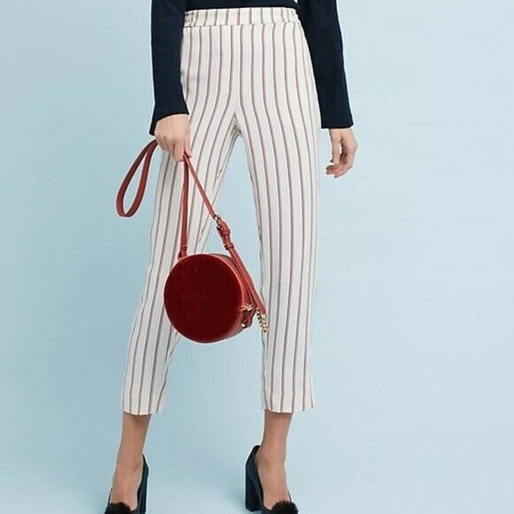 Anthropologie The Essential Pull-On Trouser Stripe size XS